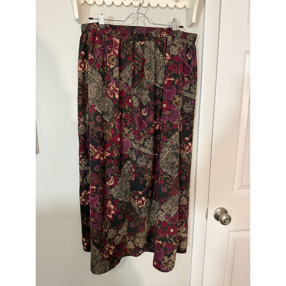 Laura Scott Floral Paisley Maxi Skirt
